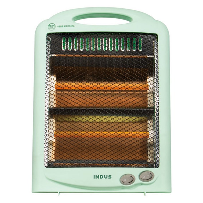 인더스 2단 미니 쿼츠 전기히터, INOQ600M, 민트
