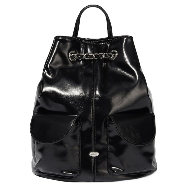 여성용 커버낫 클로버하트 가죽 체인 백팩