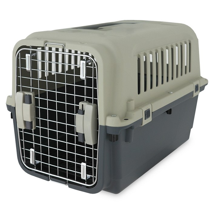 플러피랩 모노켄넬 강아지 이동장 150, 다크그레이  아이보리, 1개