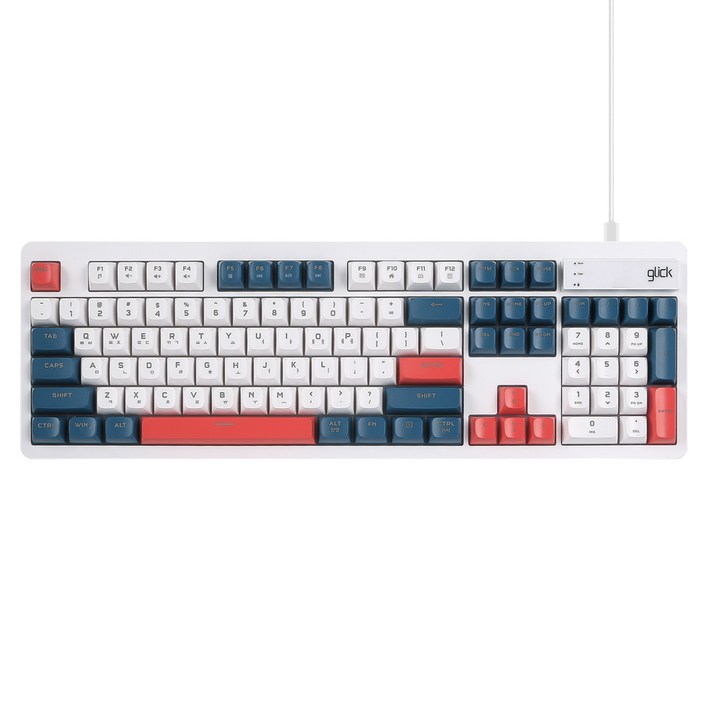 지클릭커 OFFICEPRO 사일런스 M RGB 무소음 유선 방수 키보드 104