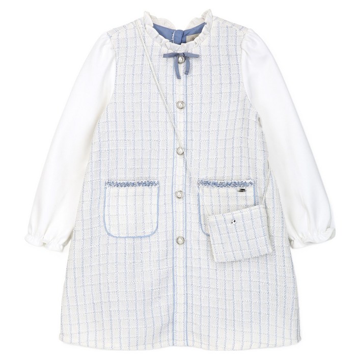 페리미츠 아동용 체크트위드 원피스 P2611O650