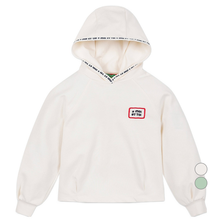 베네통키즈 아동용 포인트 후드 티셔츠 QAMT06441