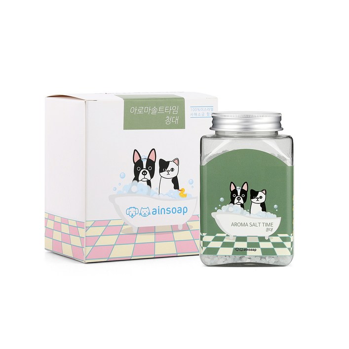 아인솝 아로마솔트타임 강아지 입욕제 청대  전용스푼  입욕제망, 260g, 1세트