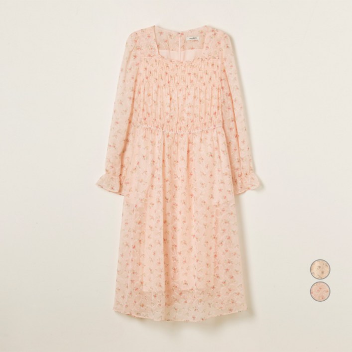 로엠 여성용 플라워 롱 원피스