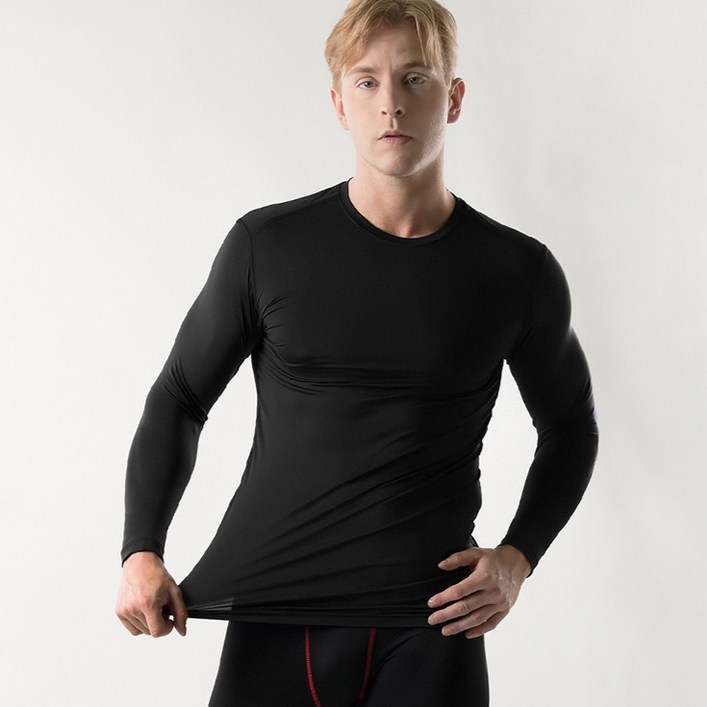 아르메데스 남성용 무지테크핏 언더레이어 긴팔 AR52