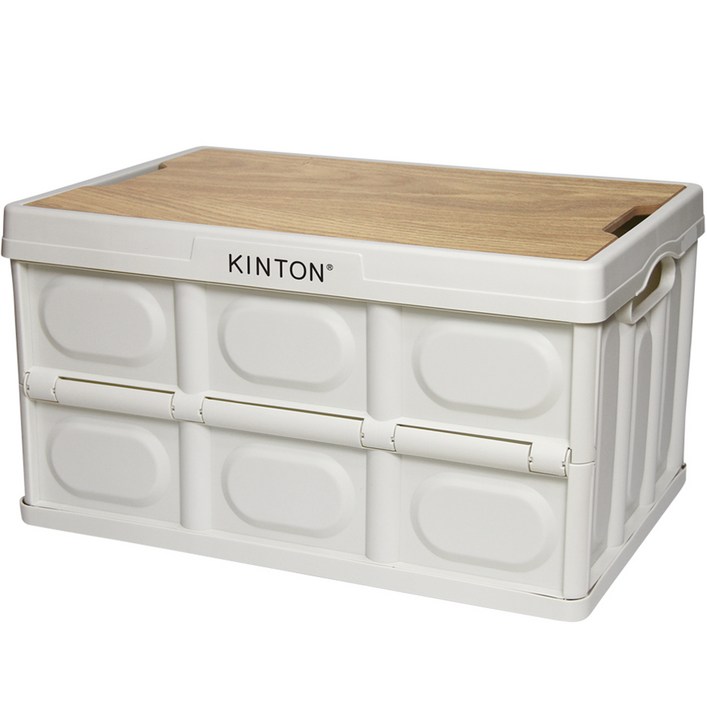 킨톤 밀키 캠핑 폴딩박스  테이블 상판 대형 57L 세트, 오크MOI9