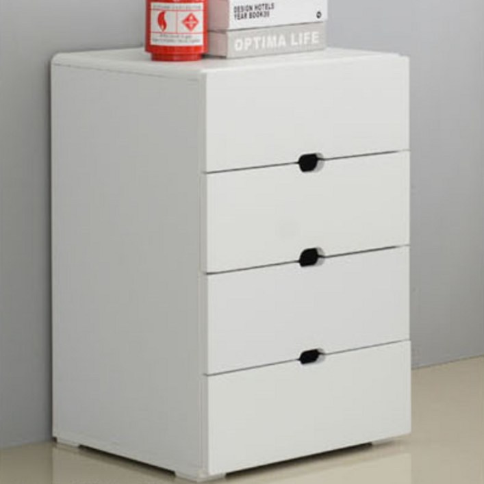 제이디퍼니처 로미 서랍장, 화이트, 4단