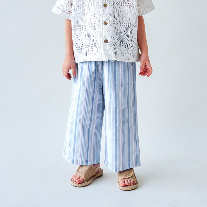 월튼키즈 아동용 리조트 스트라이프 린넨 팬츠