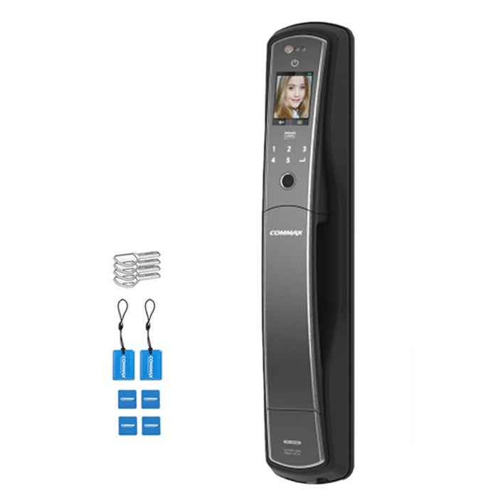COMMAX 안면인식 지문 푸시풀 도어락 CDL-88PBio