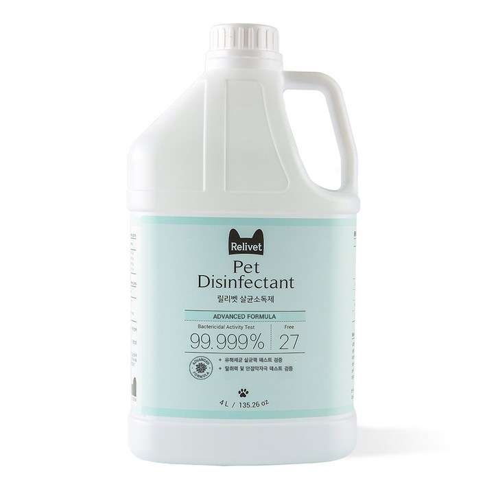Relivet 반려동물 살균소독제, 4L, 1개