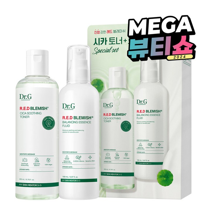 닥터지 레드 블레미쉬 시카 토너 200ml 로션 150ml 세트, 1세트