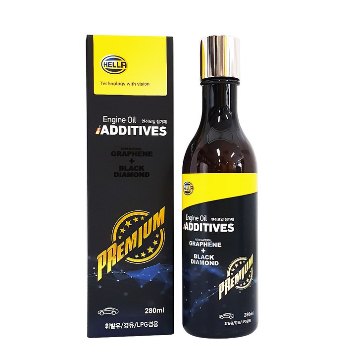 헬라 전문가용 그래핀 블랙다이아몬드 엔진 코팅용 엔진오일 첨가제 280ml 전차종, 1개, 가솔린/디젤/LPG