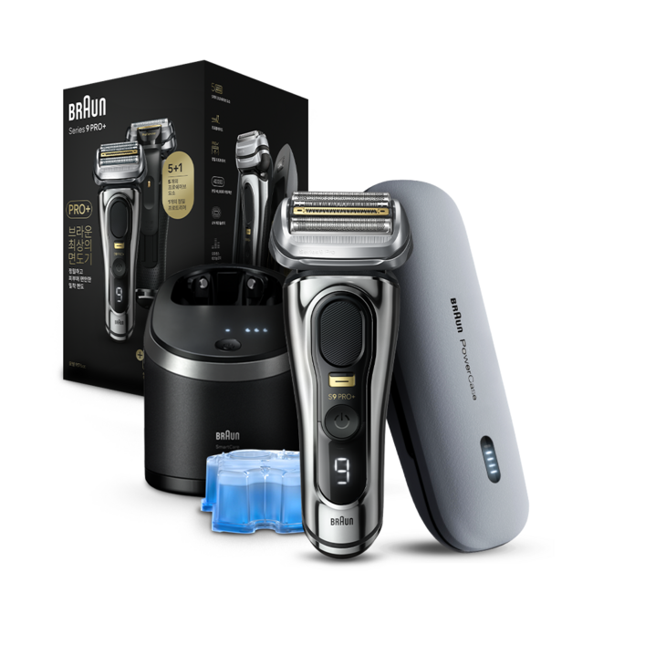 BRAUN 시리즈 9 PRO+ 전기면도기 + 파워 케이스