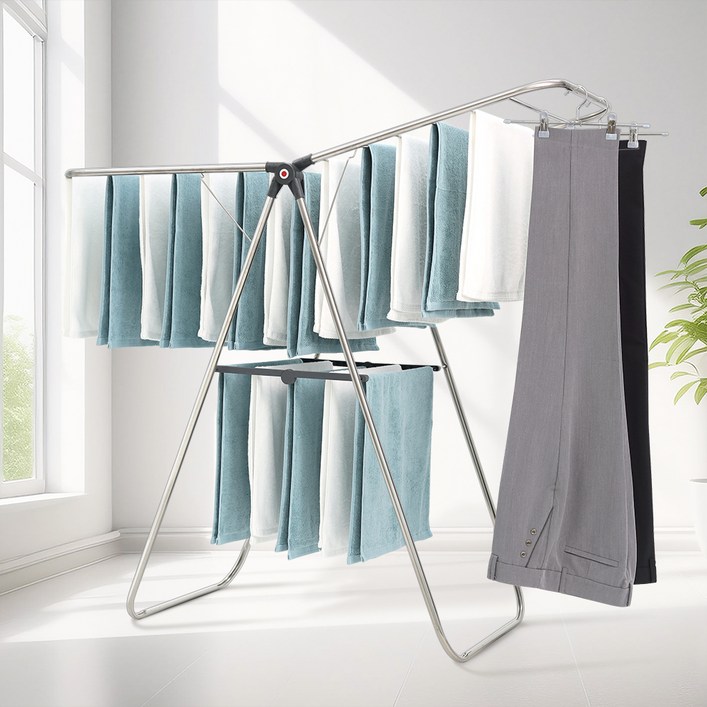 조은리빙 빨래건조대 대형, 혼합색상