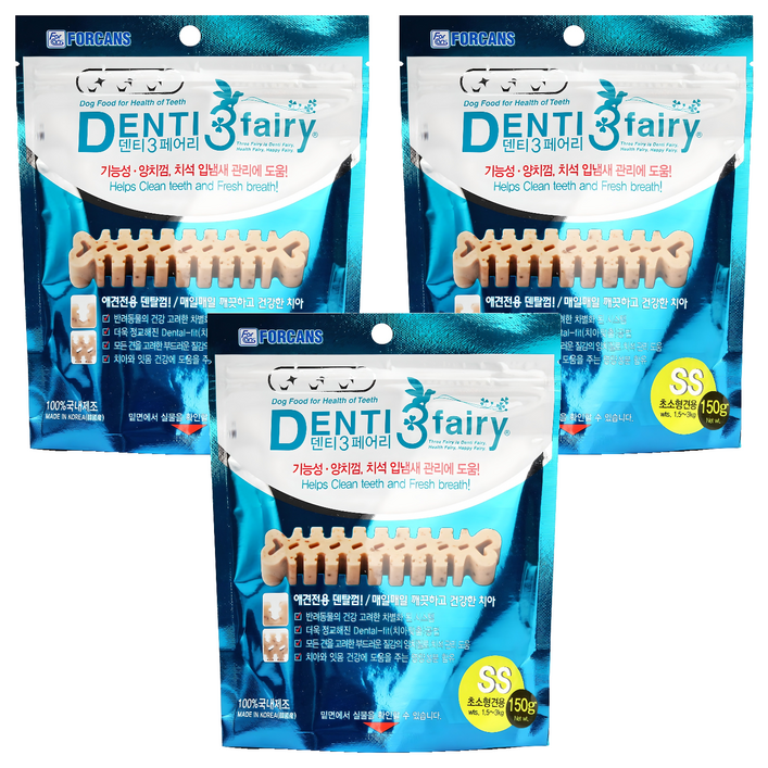 포켄스덴티페어리 덴티3페어리 강아지 덴탈껌 SS 150g