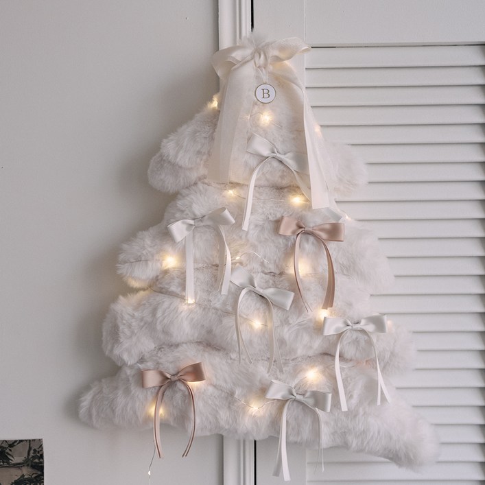 크리스마스 휘핑 밍크라떼 패브릭트리