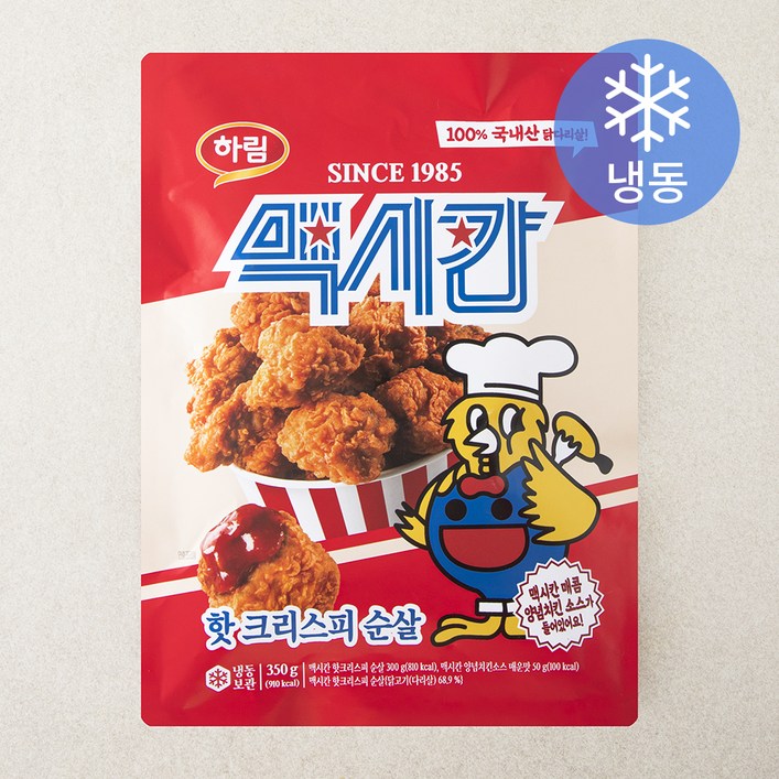 맥시칸 핫크리스피 순살 냉동, 350g, 1개