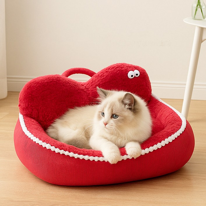 허니버블 반려동물 분리세탁 하트 소파 방석 쿠션