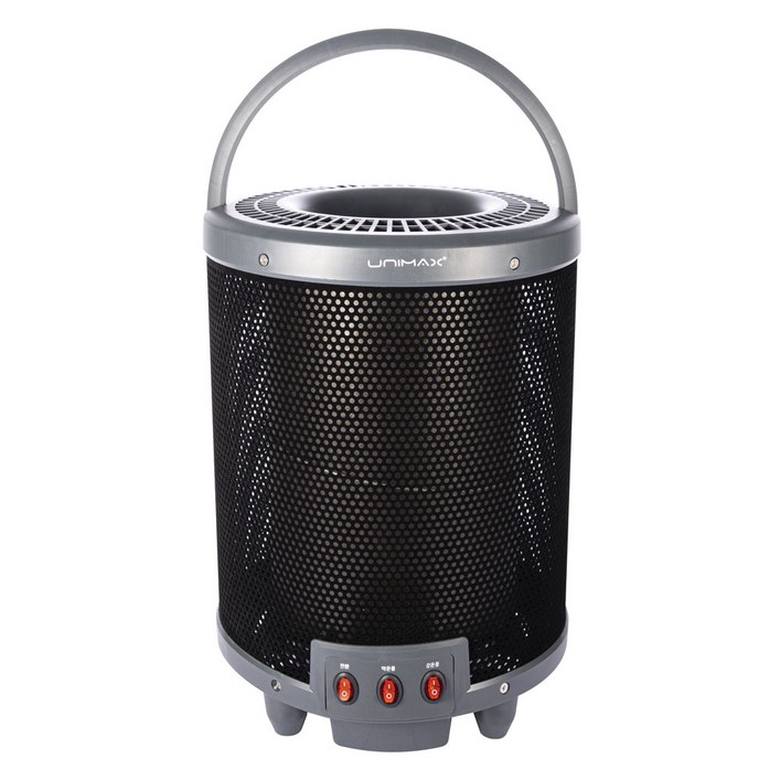 유니맥스 원통형 그래핀 스탠드형 전기온풍기, UMH-D031, 그레이