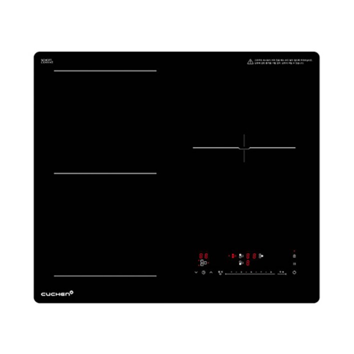 쿠첸 빌트인 방식 인덕션 전기레인지 3구, CIR-O2IH33FLBIA, 방문설치