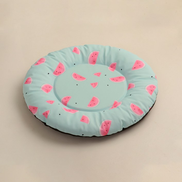 파스텔펫 반려동물 패턴 방수 원형 쿨매트