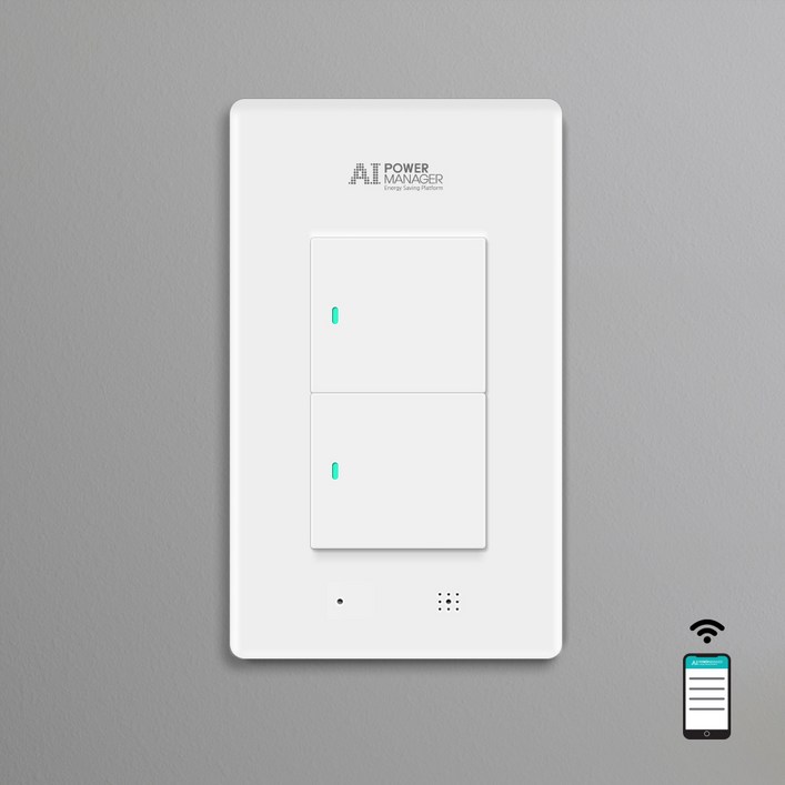 AI 조명스위치 2구