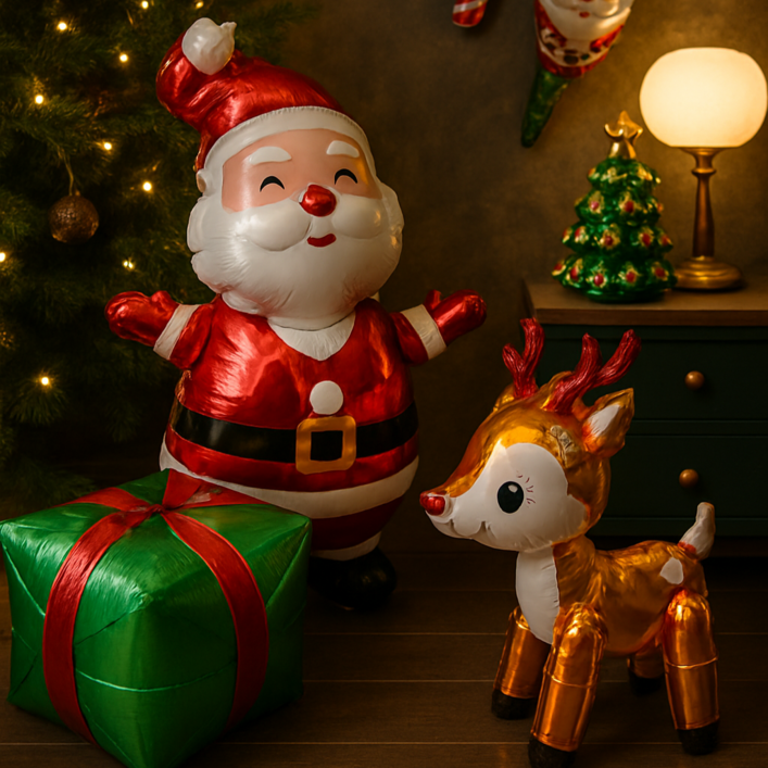 크리스마스 풍선 5종세트 연말 파티용품 산타 루돌프 트리, 1개, 상세페이지 참조