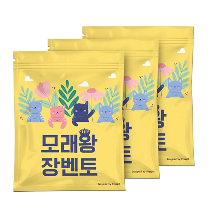 모래왕 장벤토 먼지없는 벤토나이트 응고형 고양이모래(무향), 18kg, 6kg x 3개, 1개, 18kg
