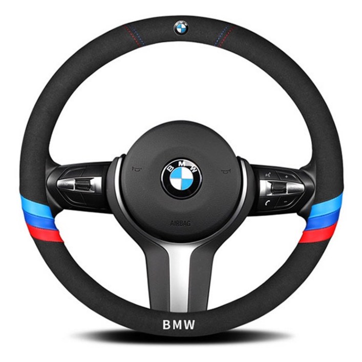 BMW 알칸타라 스웨이드 사계절 M스포츠 스티치 핸들커버 튜닝용품 - 쇼핑앤샵