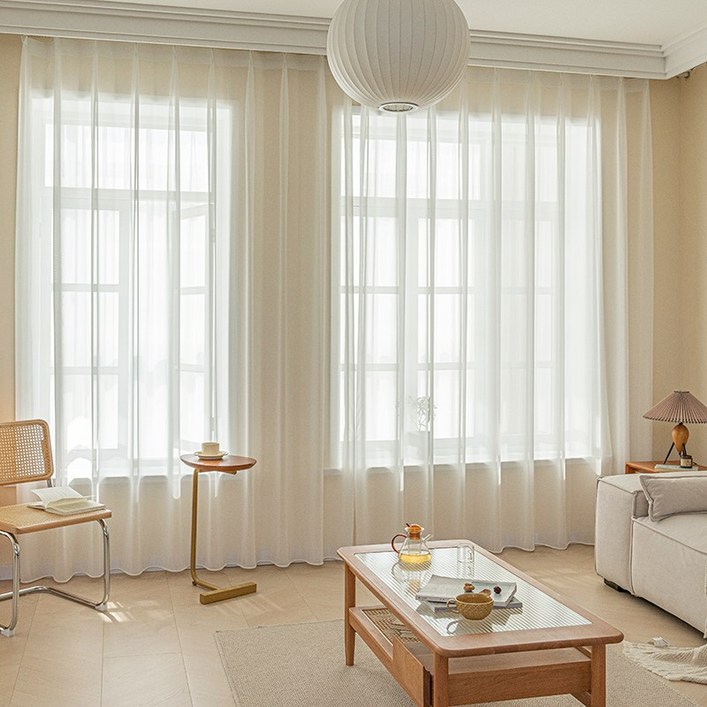 아일렛형 쉬폰커튼 암막 커튼 거실 커텐