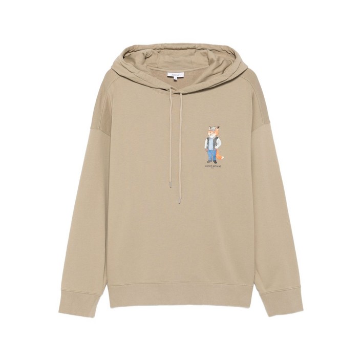 메종키츠네 로고 프린트 후디