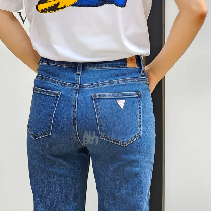 게스 여성 청바지 스트레이트 팬츠 중청 백화점