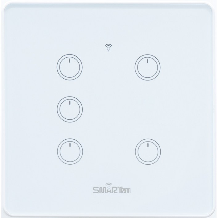 스마트빌 Iot Wifi 5구 스위치 화이트 고출력 1,700W (8A) SLB05