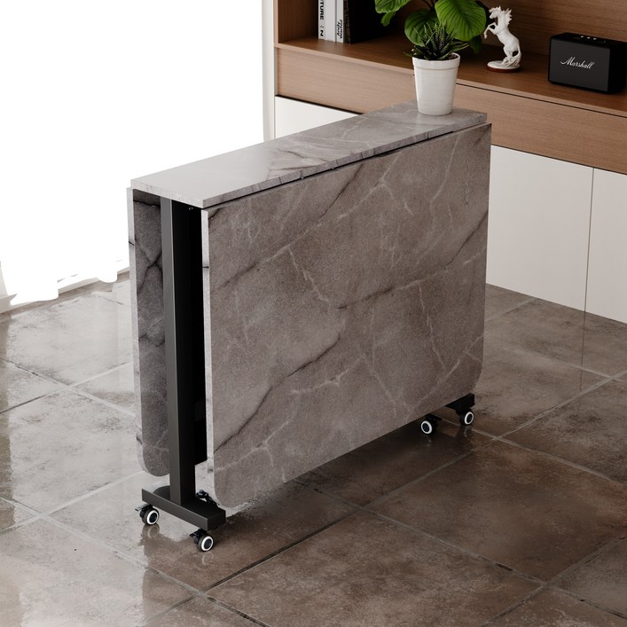 비아이와이 원목소재 다용도 기능성 이동 식탁 일체형 접이식 테이블 H151, 6인용, 그레이