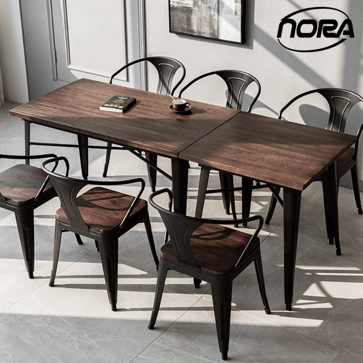 노르아 카페 4인용식탁 2인용식탁 원목식탁 카페테이블 우드슬랩 업소용테이블 식탁