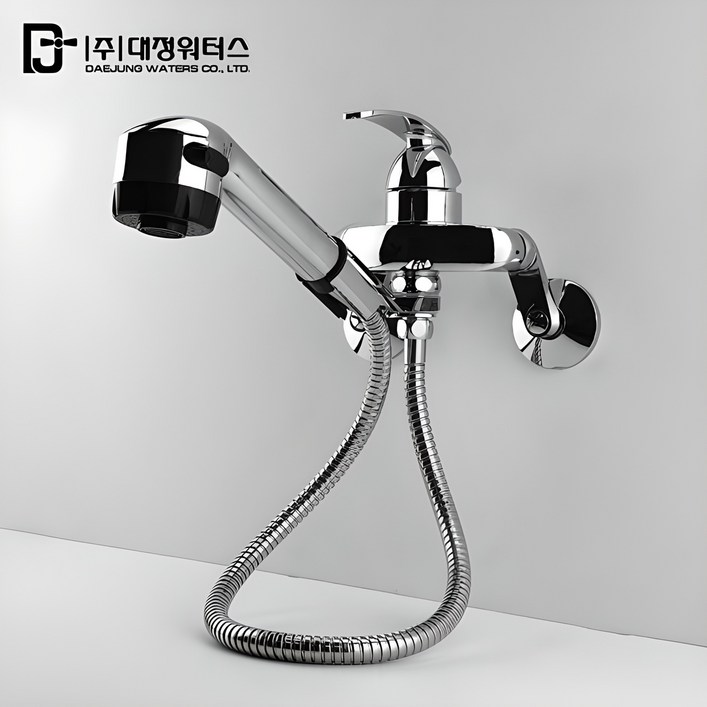 [고치고] 국내제작 대정워터스 ES8000 주방용 싱크대 벽붙이 싱크대 수전, 1개