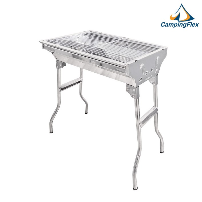 캠핑플렉스 플렉스 그릴 접이식 스테인레스 바베큐그릴 야외용 캠핑그릴 BBQ 용품 숯불그릴 대형그릴 그릴세트, 1개