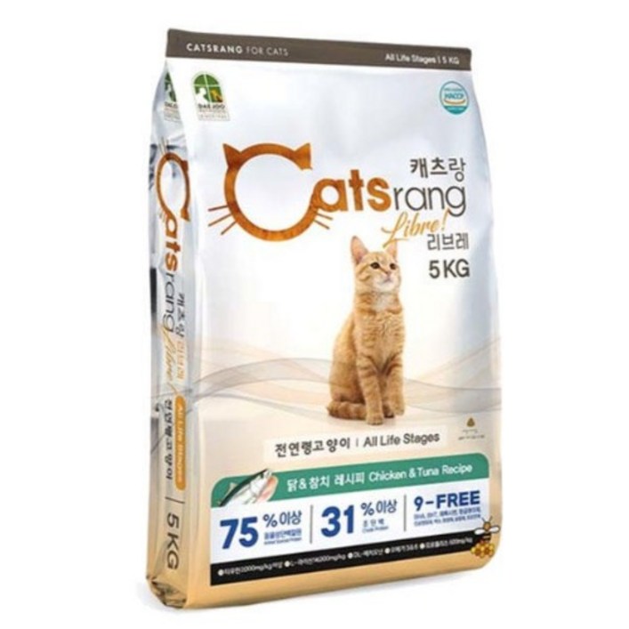 캣츠랑 리브레전연령5kg 국민사료 고양이 건식사료, 혼합맛, 5kg, 1개