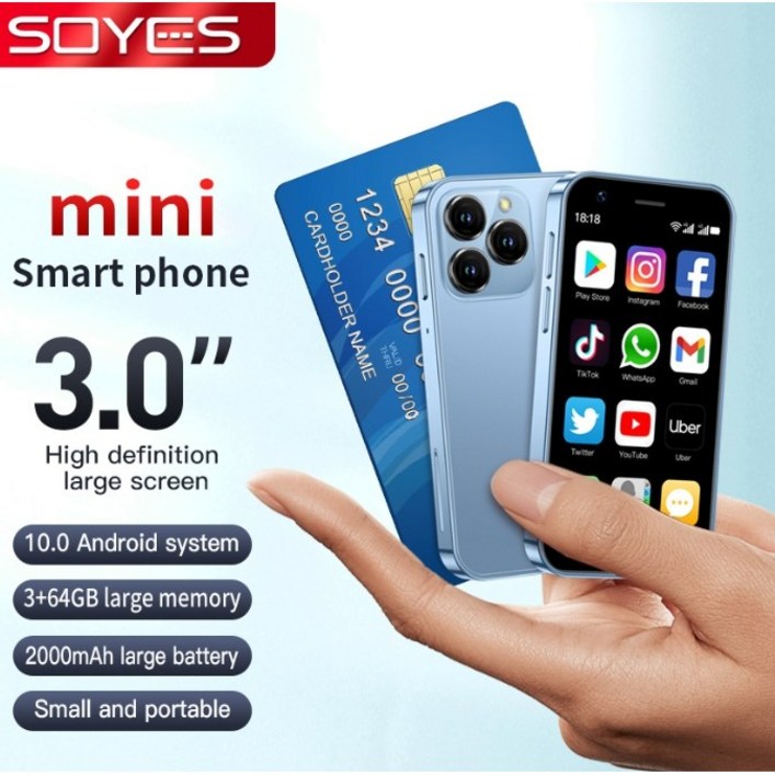 SOYES 4G 미니스마트폰 공기계 핸드폰 작은 소형 휴대폰 공부폰 업무폰 초소형 터치폰 - 쇼핑앤샵