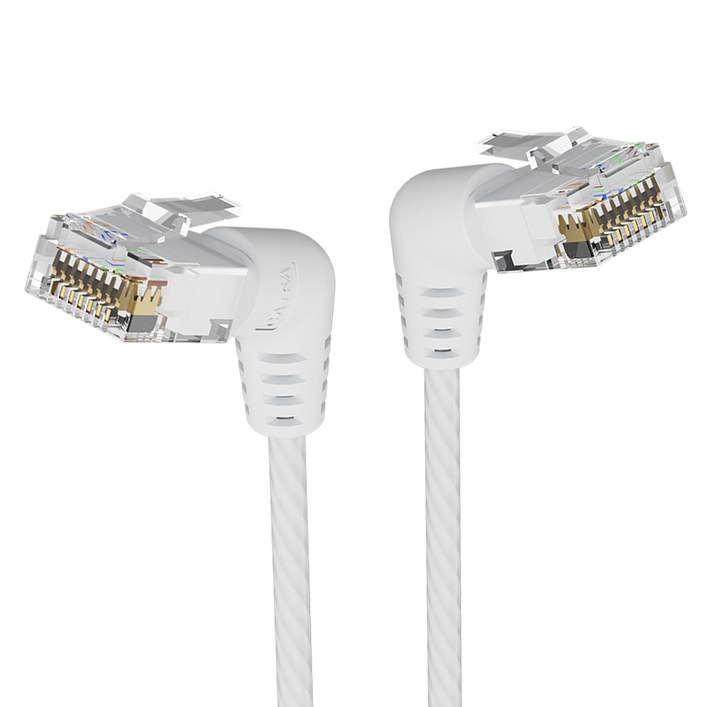 벤션 CAT6A UTP 360도 회전꺽임형 울트라슬림 초고속 기가 랜선 화이트, IBOW, 12m, 1개