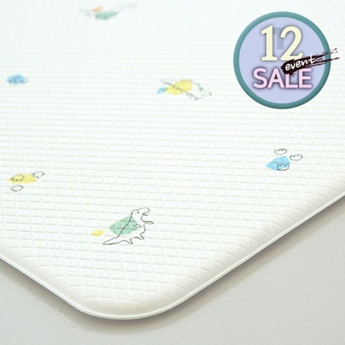 다온 베이직 12T 양면 쿠션 PVC 놀이방매트 거실매트 어린이집 유치원 돌봄교실 강아지매트, 1 양면.공룡.12T 135Small Size
