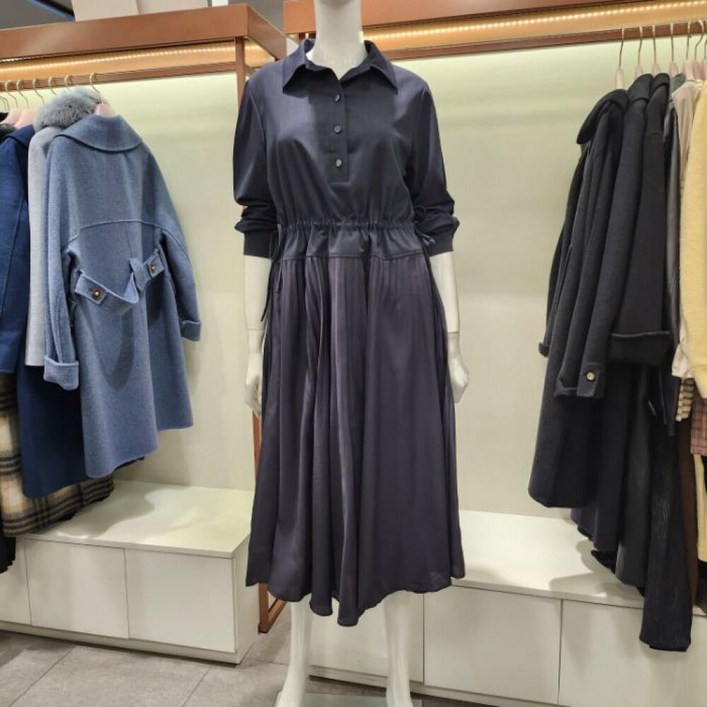 수스 HS04 / 볼륨 주름 원피스 S211NOP252