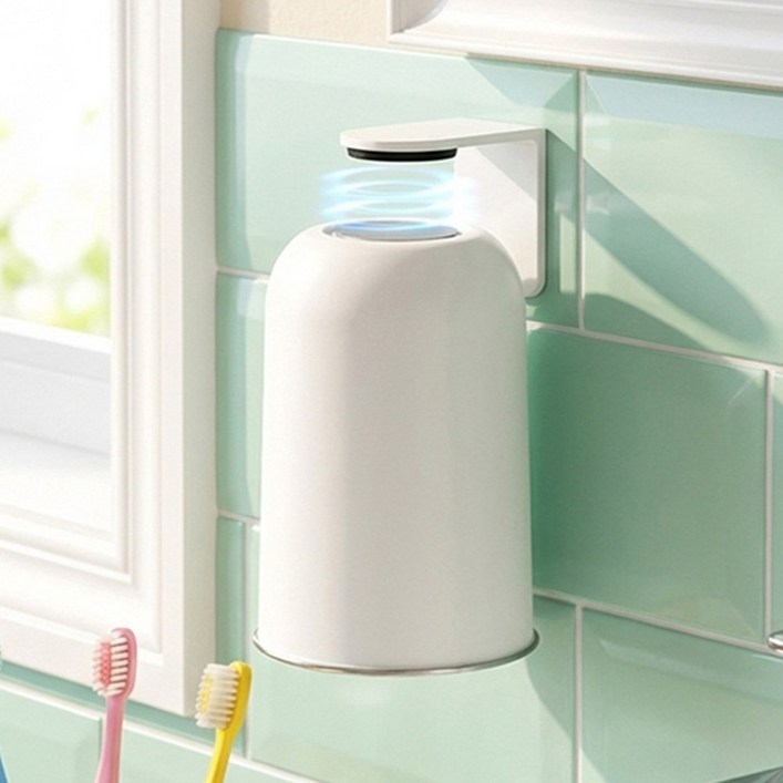 카로히포 무타공 스텐 304 자석 거꾸로 양치컵 걸이