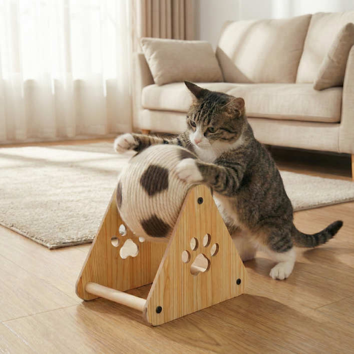 고양위들 캣휠 스크래쳐 볼 고양이, 1개, 축구공