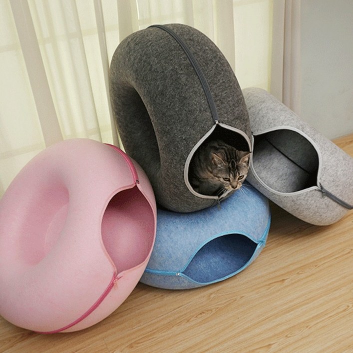 PETCA 고양이 숨숨집 고양이집 터널 고양이도넛 하우스, 1개