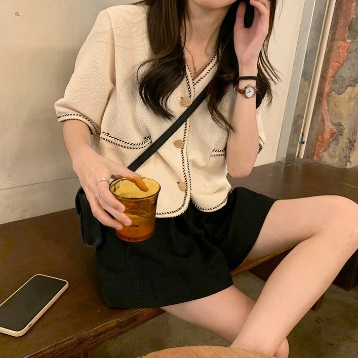 완스몰 여성용 이오르 노카라 반팔 자켓