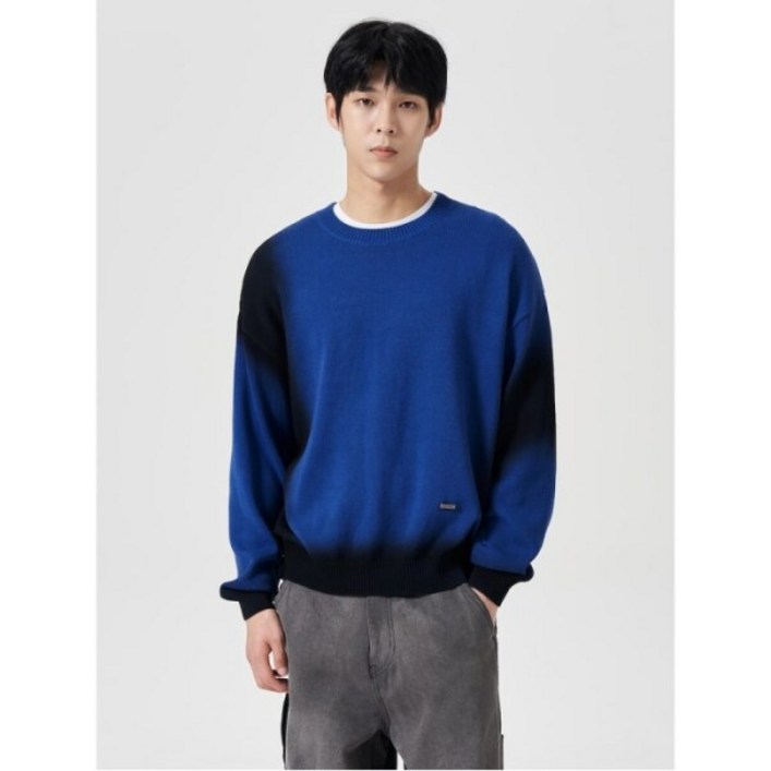 에잇세컨즈 스프레이 다잉 니트  블루 264951FY1P