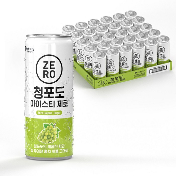 청포도 아이스티 제로 캔(임박특가 : 유통기한 25년06월29일)
