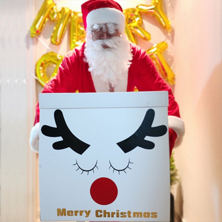 루돌프 크리스마스박스 산타 풍선 클라우드 벌룬 가랜드 파티 이벤트 벽장식 꾸미기 어린이집 세트 벽트리