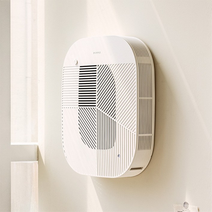 콤마 공기청정기 로브 벽걸이형 안방 아이방 소형, 크림화이트